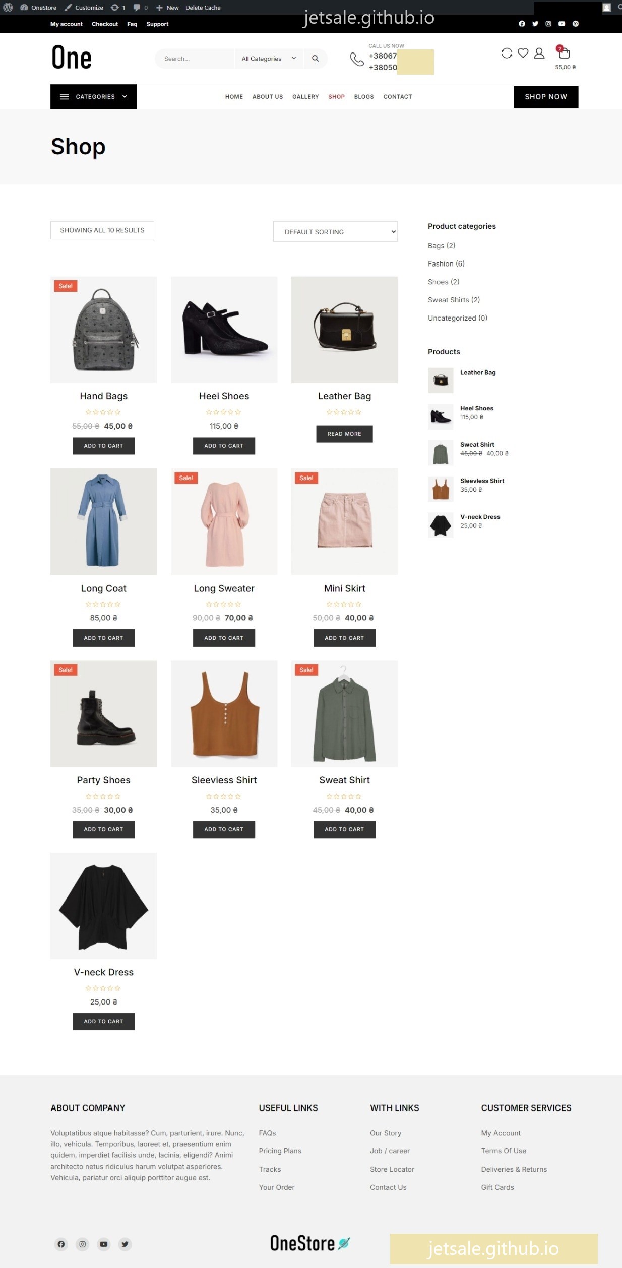 jetsale woocommerce shop